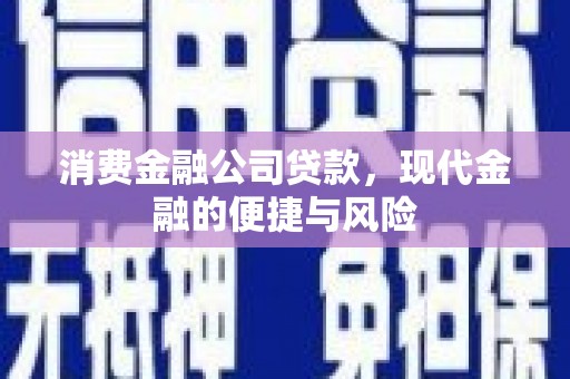 荃湾消费金融公司贷款，现代金融的便捷与风险