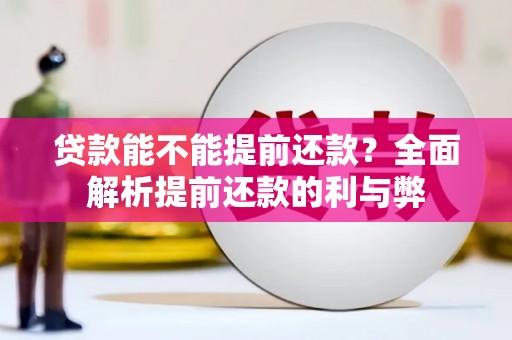 荃湾贷款能不能提前还款？全面解析提前还款的利与弊