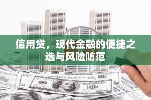 荃湾信用贷，现代金融的便捷之选与风险防范